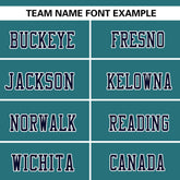 Custom Aqua-Navy Raglan Sleeves Fashion Authentic Football Jersey